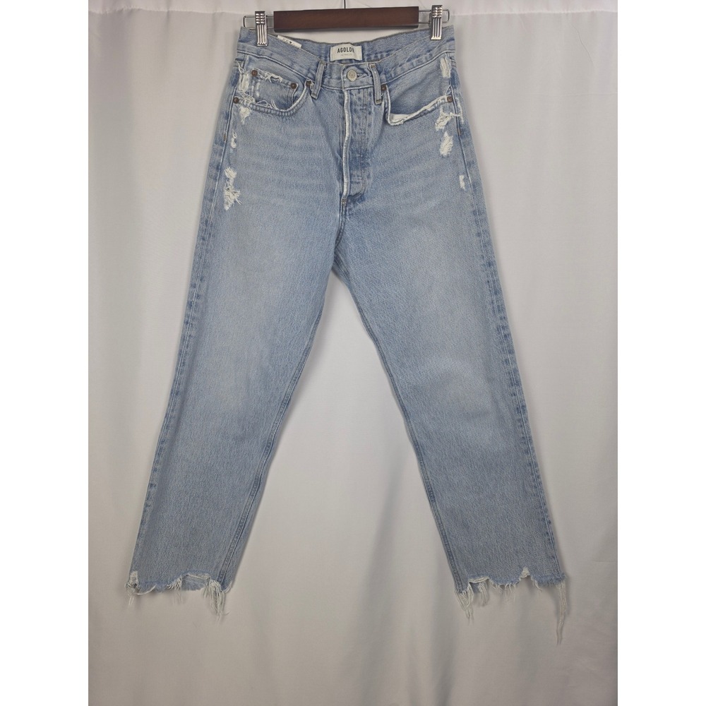 AGOLDE 90’s Crop Distressed Straight Leg Jeans Size 25